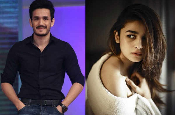 akhil akkineni,alia bhatt,vikram k kumar,akhil with alia bhatt  అఖిలే..అలియా భట్ ని లైన్లో పెట్టాడంట..!